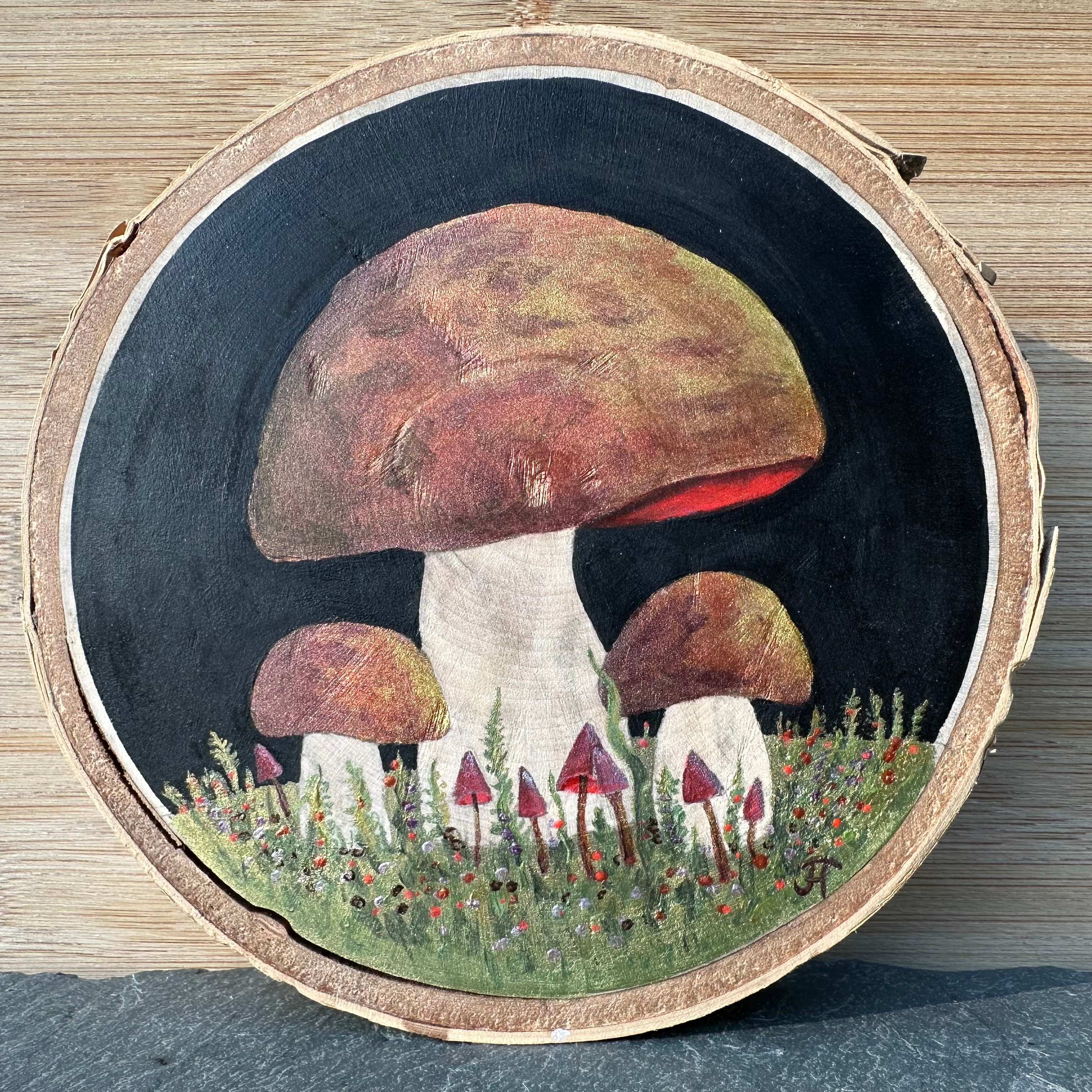 Brown & Red Mushrooms